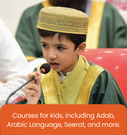 A child speaking during a children's course